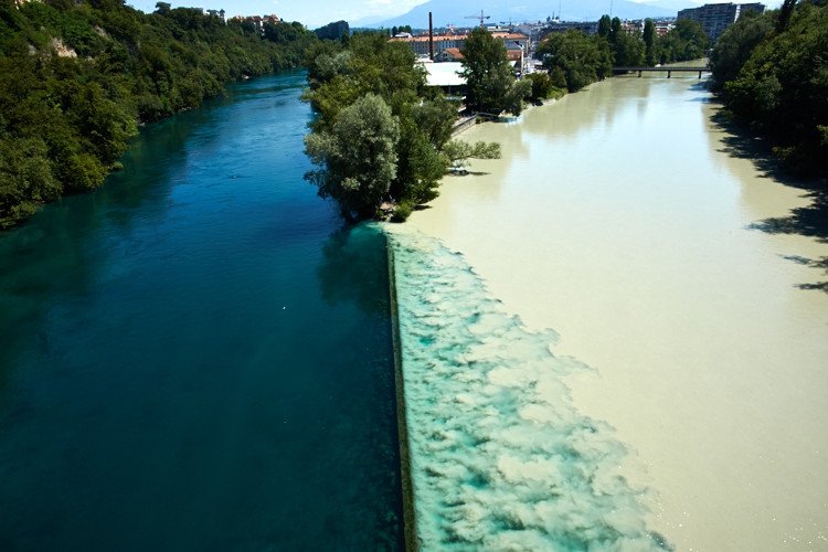 Рон и Арв - разноцветные реки Швейцарии