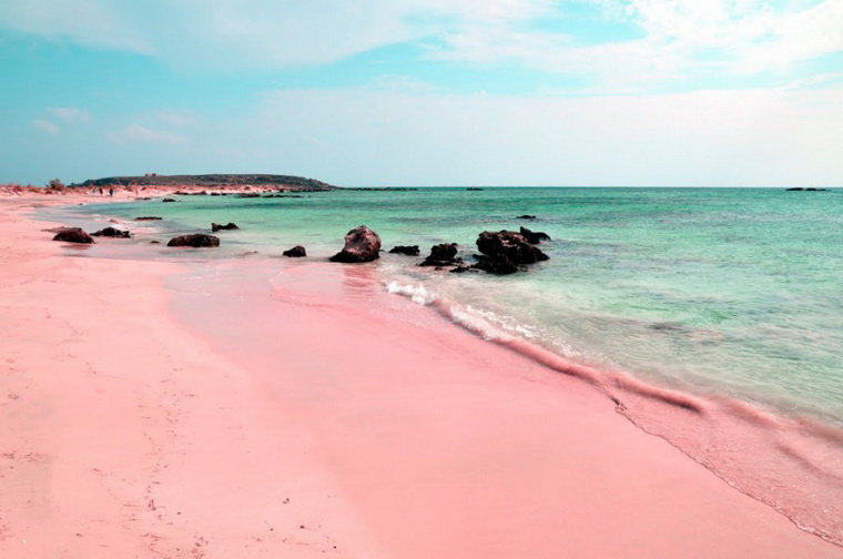 Розовые пляжи острова Харбор