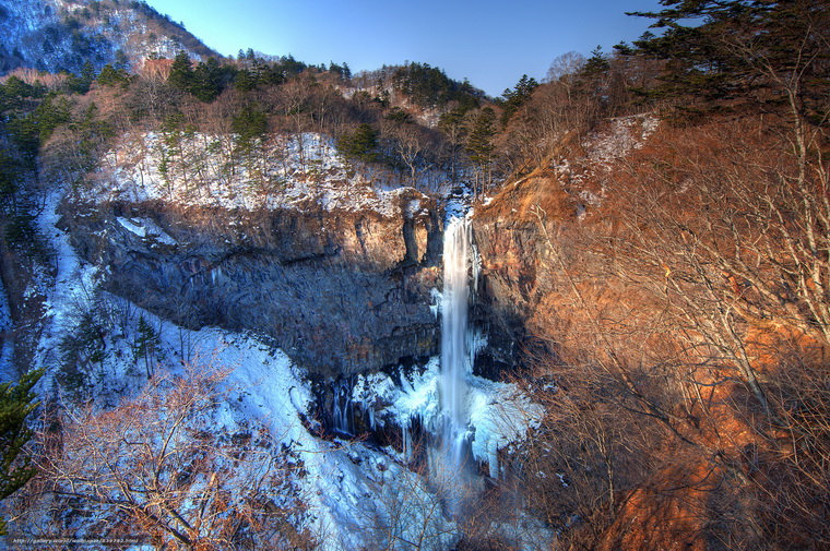 Водопад Кэгон зимой