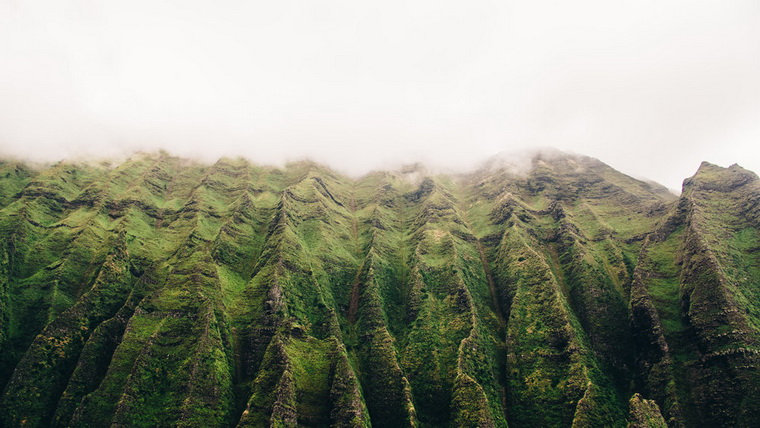 Склоны горы Кавайкини на острове Кауаи