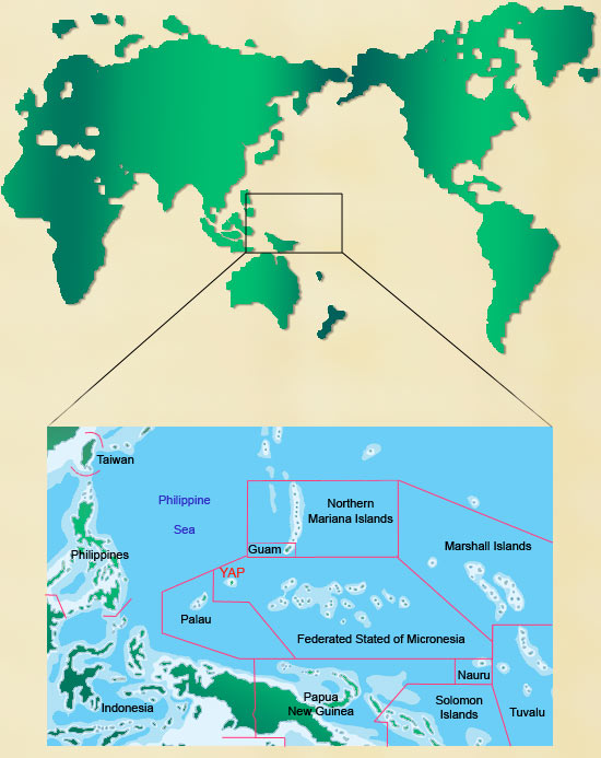 Остров Яп на карте