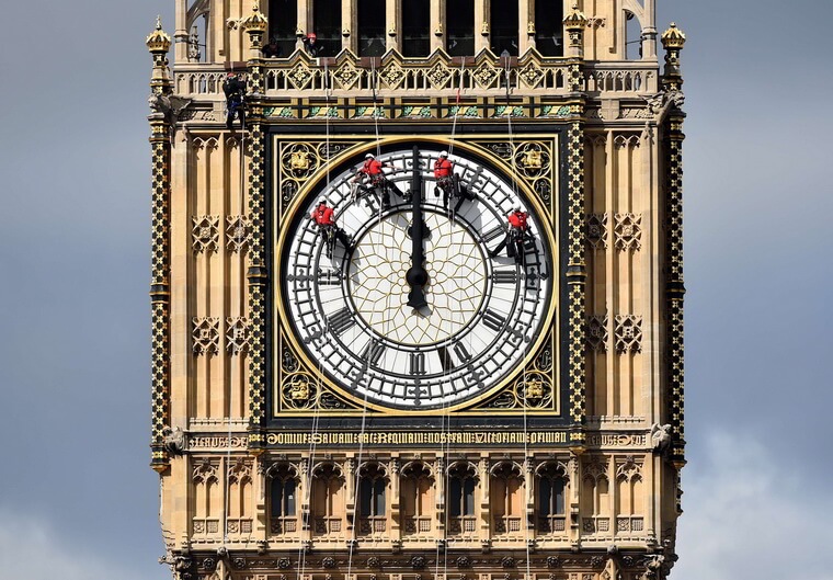 Реставрация часов на башне Биг-Бен