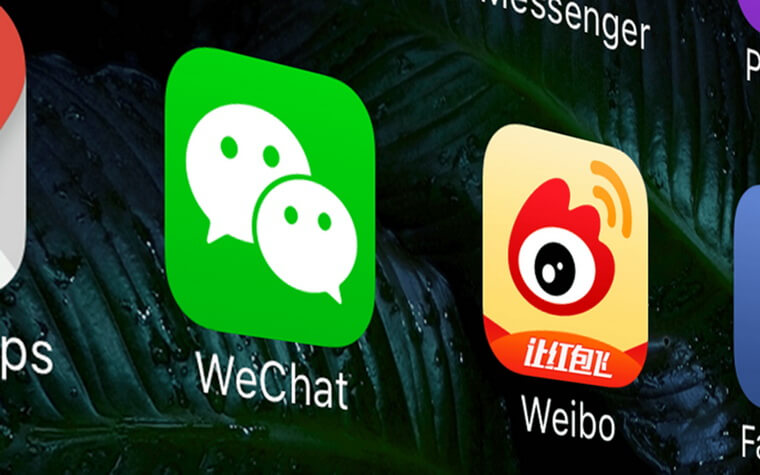Логотипы wechat и weibo
