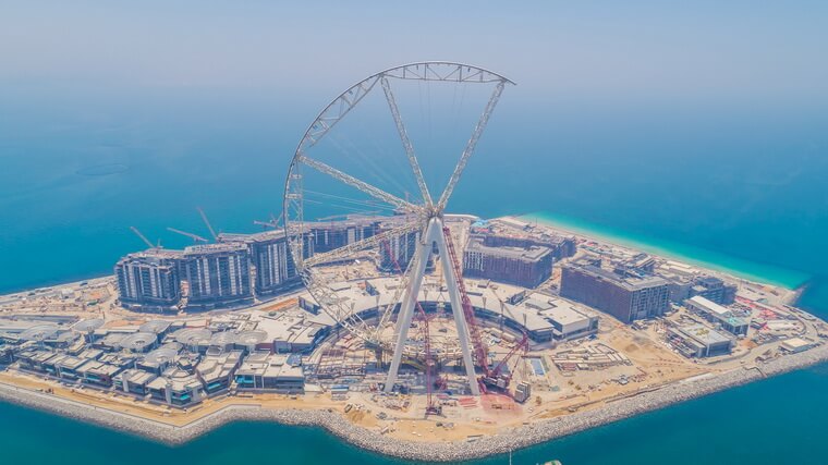 Айн Дубай в ходе строительства