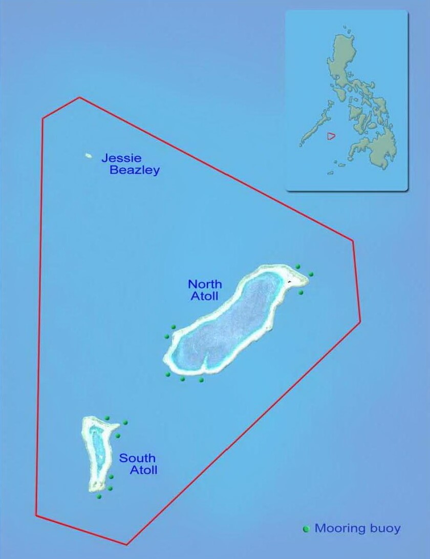 Схема рифов Туббатаха